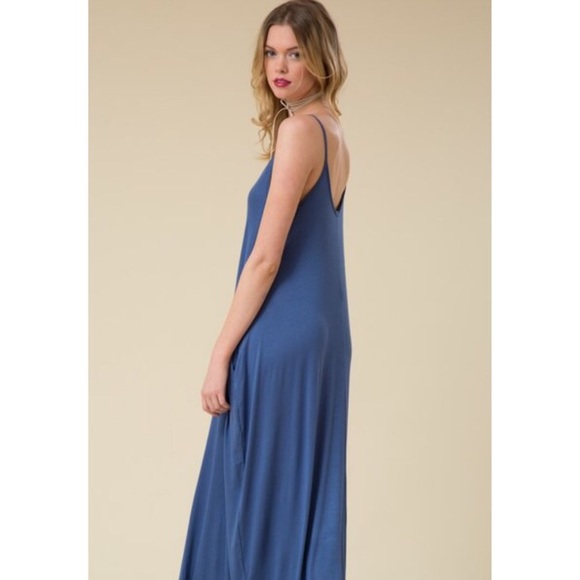 🎉LAST 1🎉 Mocha Brown Spaghetti Strap Harem Maxi - Picture 3 of 4